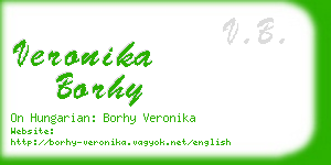 veronika borhy business card